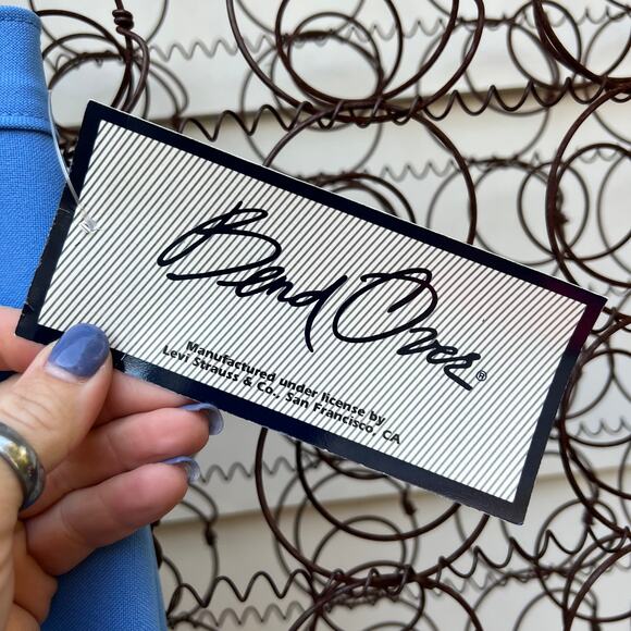 Levi’s Bend Overs blue polyester leisure slack pants deadstock NWT size 8 - Picture 3 of 6